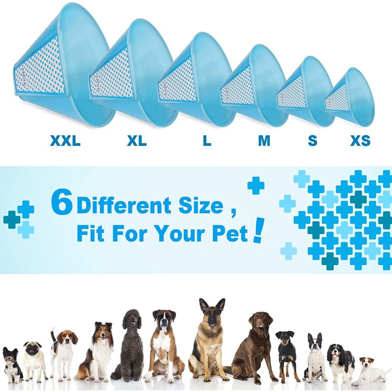 Healing Safety Practical Plastic Cone Collar Protective  Adjustable Pet Recovery for Dog After Surgery