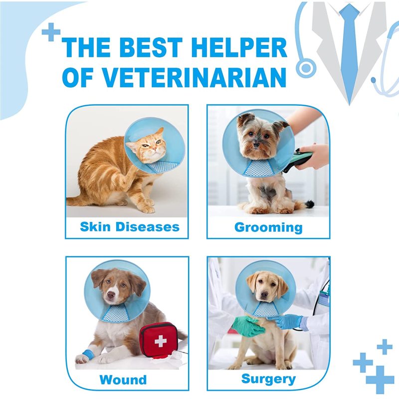Healing Safety Practical Plastic Cone Collar Protective  Adjustable Pet Recovery for Dog After Surgery