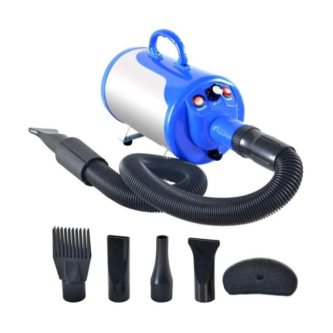 3.2HP Stepless Adjustable Speed Pet Hair Force Dryer Dog Grooming Blower with Heater