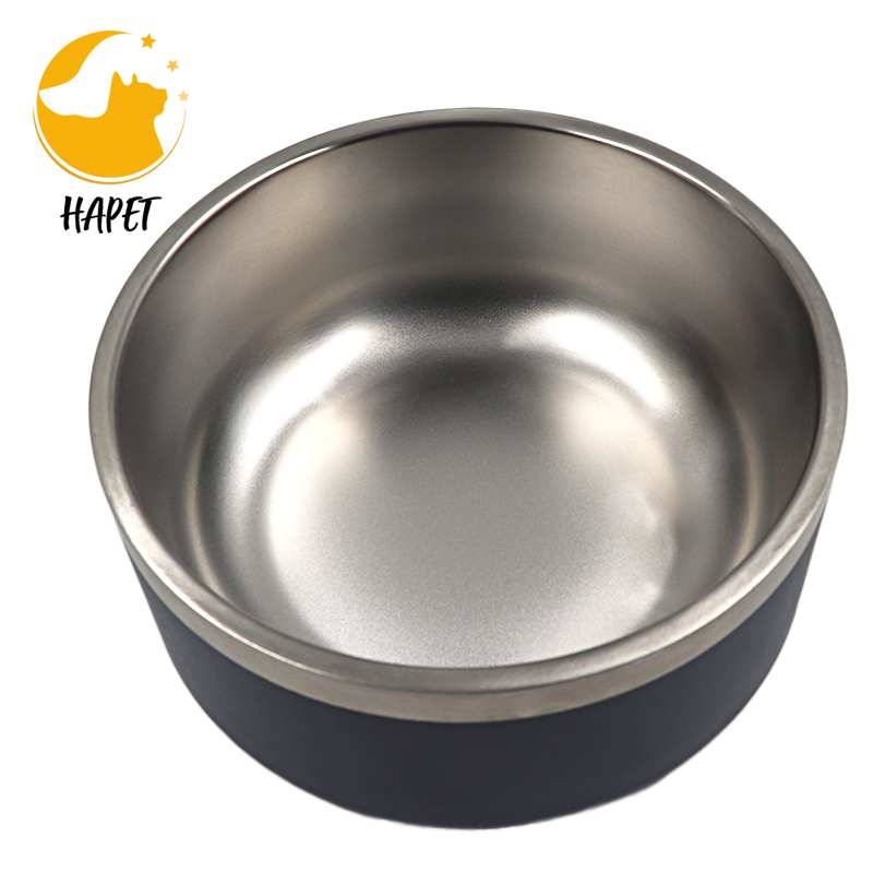 Stainless Steel Pet Dog Bowl with Non-Slip Rubber Ring to Keep The Mute and Prevent Turning The Bowl