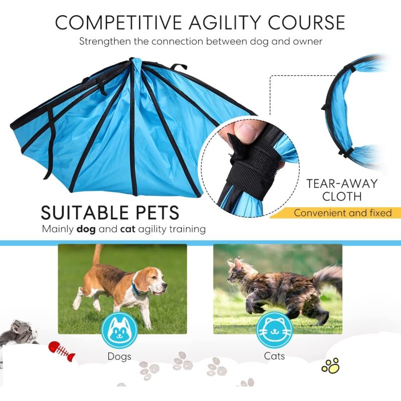 Portable Dog Training Bag Accessory Training Course Tunnel Outdoor Use For Dog Practice Sensitivity