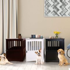 Wooden Medium Pet Crate End Table Dog Cage for Pets