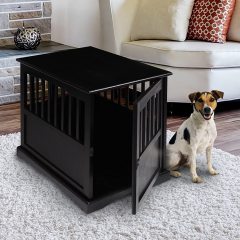 Wooden Medium Pet Crate End Table Dog Cage for Pets