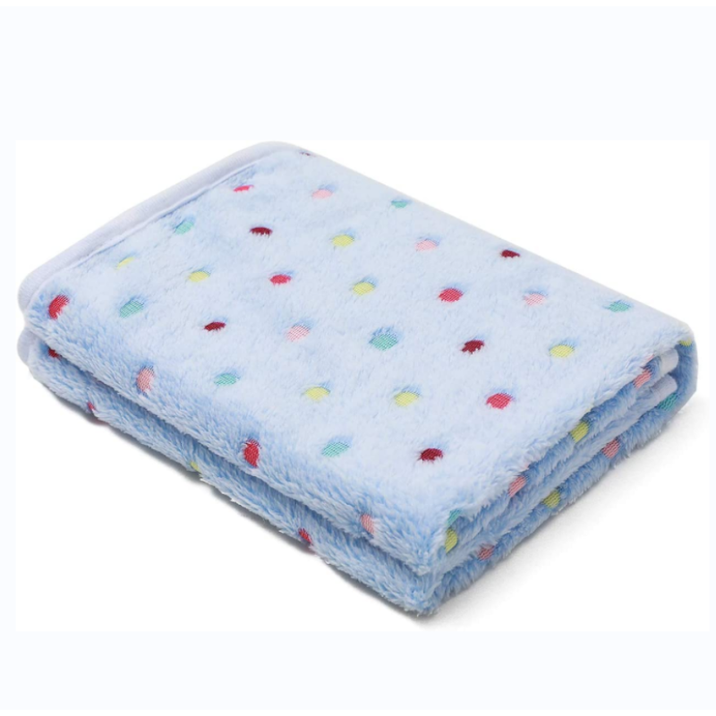 Dog Puppy Cat Dot Fleece Pet Blanket Super Soft Fluffy Premium