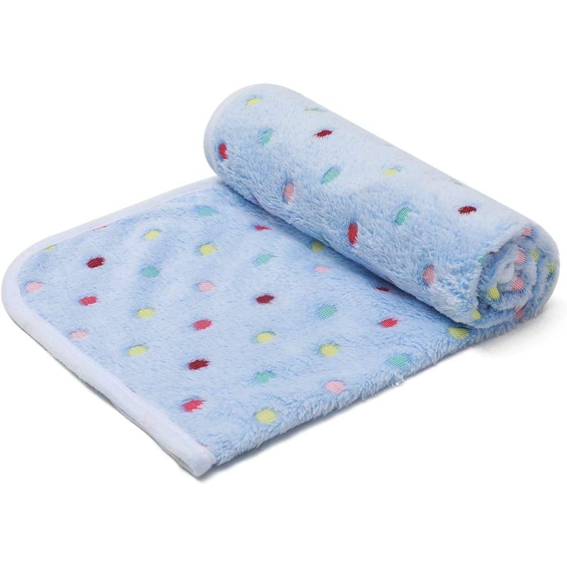 Dog Puppy Cat Dot Fleece Pet Blanket Super Soft Fluffy Premium