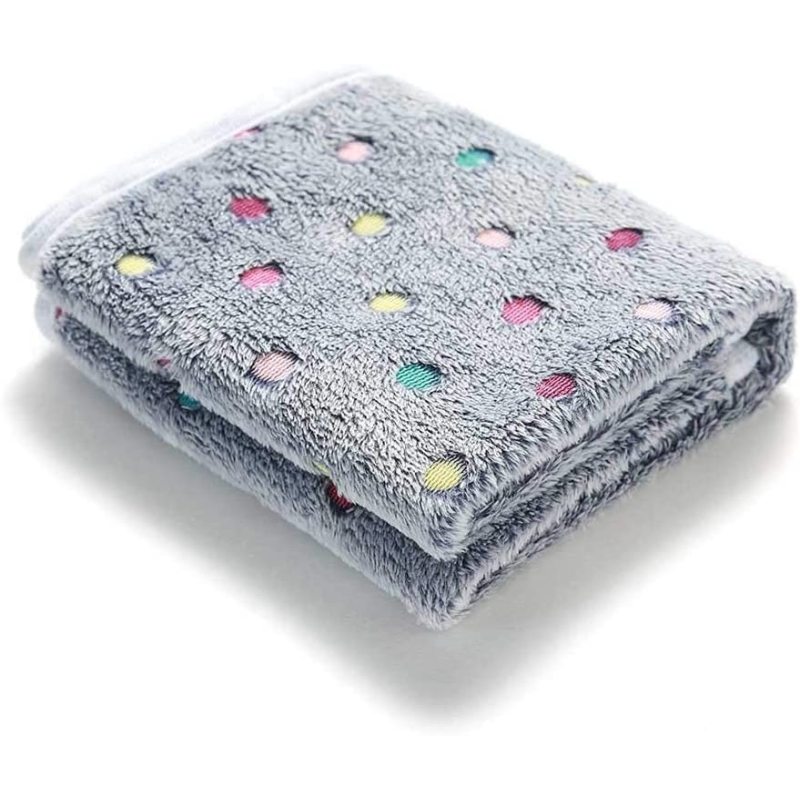Dog Puppy Cat Dot Fleece Pet Blanket Super Soft Fluffy Premium