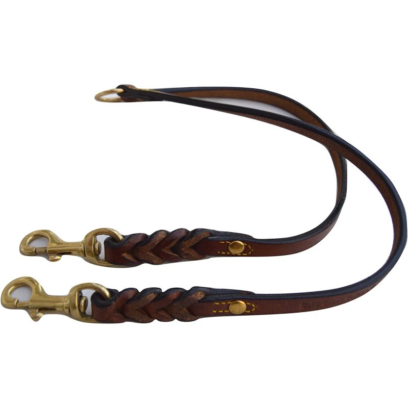 Perfect for Walking Two Dogs Leather Coupler Dog Leash Use For Pet