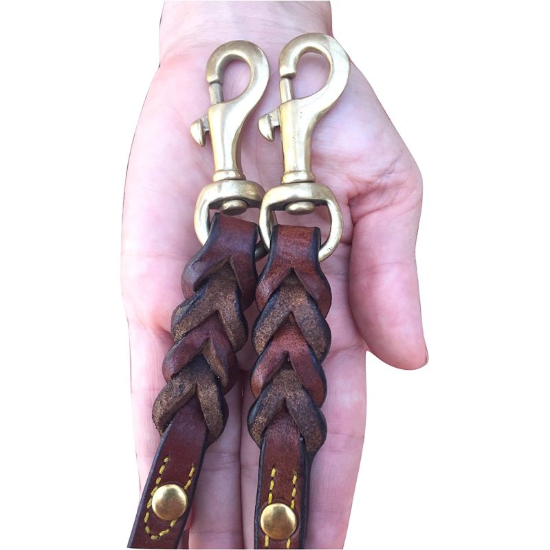 Perfect for Walking Two Dogs Leather Coupler Dog Leash Use For Pet