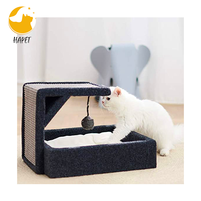 Cat Climbing Frame House Cat Scratcher bed Comfortable Cat Activity Center with playing ball toy