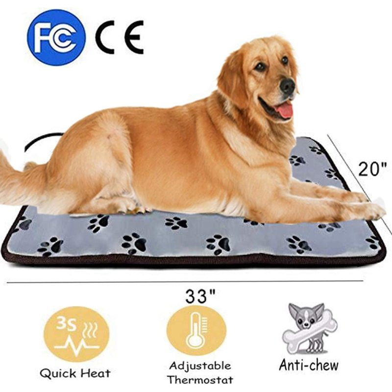 Pet Heating Pad Outside XL Electric Mat for Large Dogs Cat Indoor Heated Bed Warmer Warming Mat Large Breed