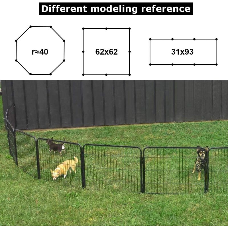Exercise Pen Dog Crate Metal Dog Fence Playpen Front Yard Fence Cage