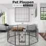 Exercise Pen Dog Crate Metal Dog Fence Playpen Front Yard Fence Cage
