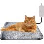 Pet Heating Pad for Cats Dogs Waterproof Electric Heating Mat Indoor, Adjustable Warming Bed with Chew