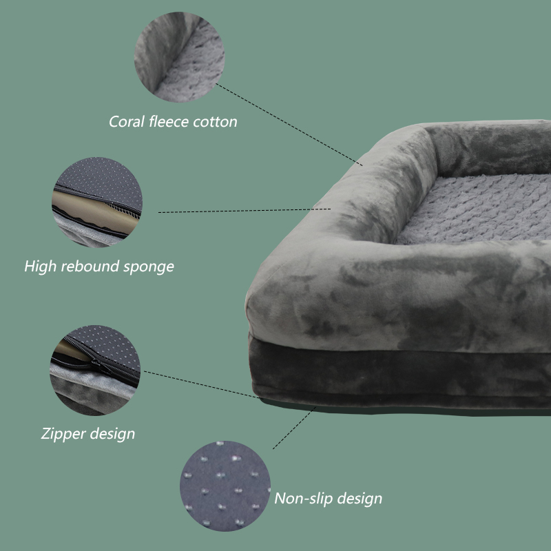 Orthopedic Cooling Gel and Memory Foam Pet Beds  Dogs and Cats Perfect Comfort Sofa Dog Bed