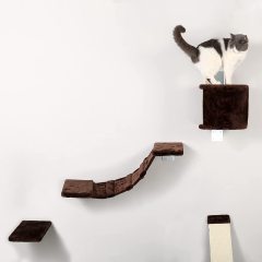 Wall Mounted Set Cat Wall Bridge and Perches for Sleeping Modern Cat Bed And Furniture