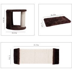 Wall Mounted Set Cat Wall Bridge and Perches for Sleeping Modern Cat Bed And Furniture