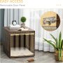 Removable Door Panel Dog Crate End Table with Foam Cushion Indoor Use
