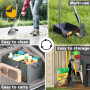 Extra Large Poop Scooper for Large and Small Dogs with Long Handle Metal Pet Poop Tray and Rake Set for Dirt