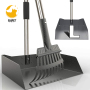 Extra Large Poop Scooper for Large and Small Dogs with Long Handle Metal Pet Poop Tray and Rake Set for Dirt