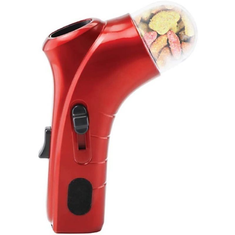 Dog Treat Launcher Hand Held Gun Catapult Ejecting Gun Auto Pets Food Thrower Interactive Fun Snacks Feeder for Dog&Cat