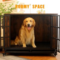 Heavy Duty Dog Crate Dog Kennel Furniture with Removable Trays