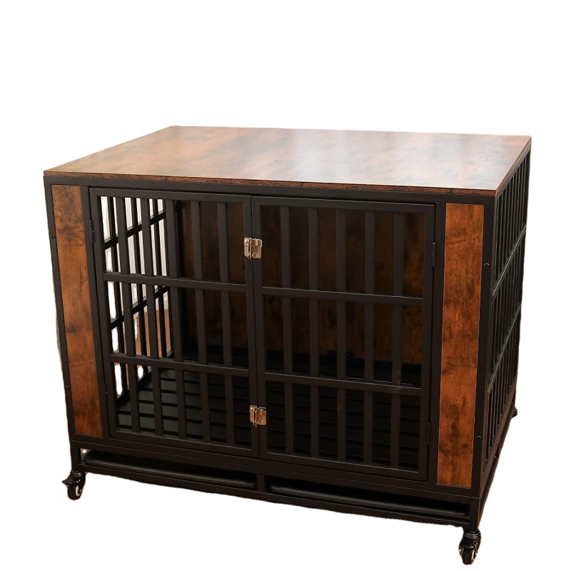 Heavy Duty Dog Crate Dog Kennel Furniture with Removable Trays