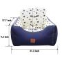 Dog Car Seat Puppy Booster Pet Travel Car Bed Dogs Carrier Non-Slip with Storage Pocket and Belt,