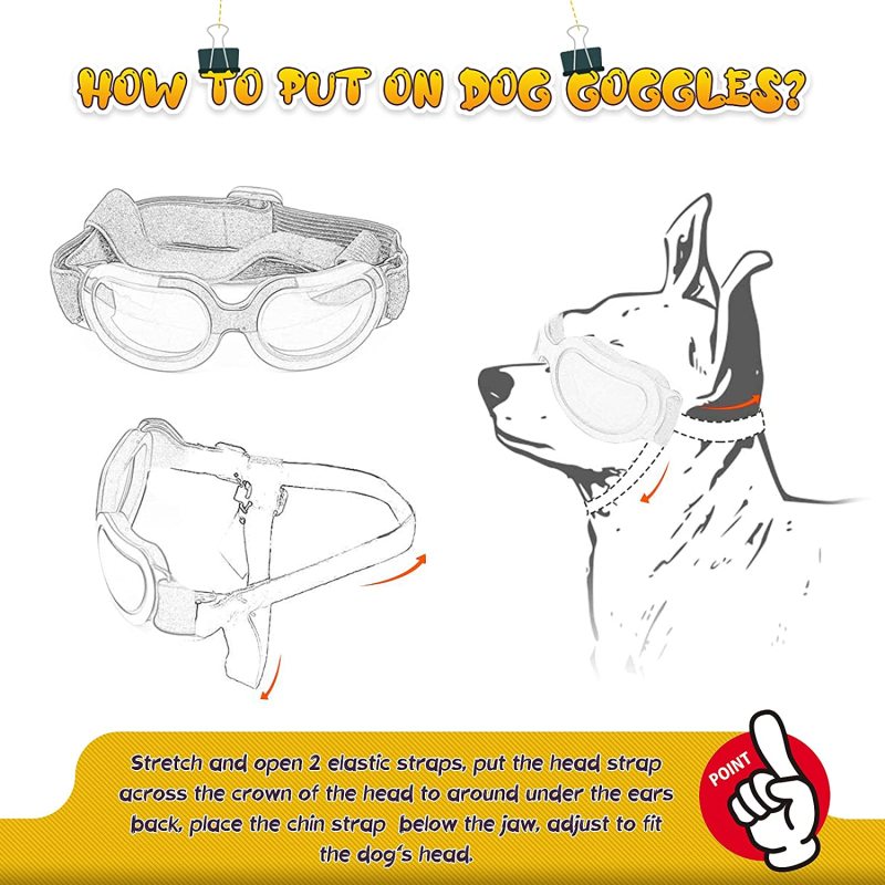 Adjustable Band for Puppy Doggy Cat Dog Sunglasses for UV Protection Windproof
