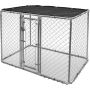 Durable Galvanized Steel Outdoor Dog Kennel With Sunscreen
