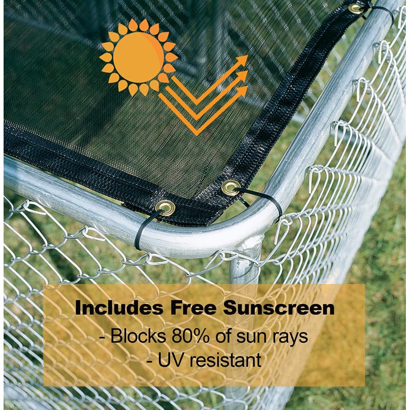 Durable Galvanized Steel Outdoor Dog Kennel With Sunscreen