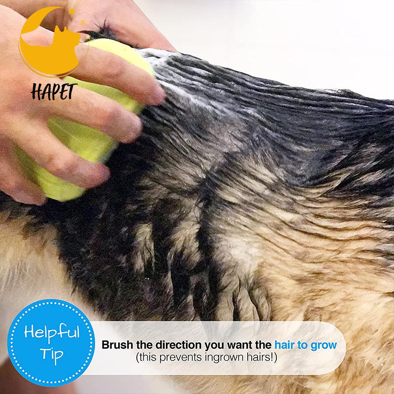 Dog Bath Brush Soft Dog Rubber Shampoo Brush Pet Grooming Brush for Long Short Haired Dogs and Cats