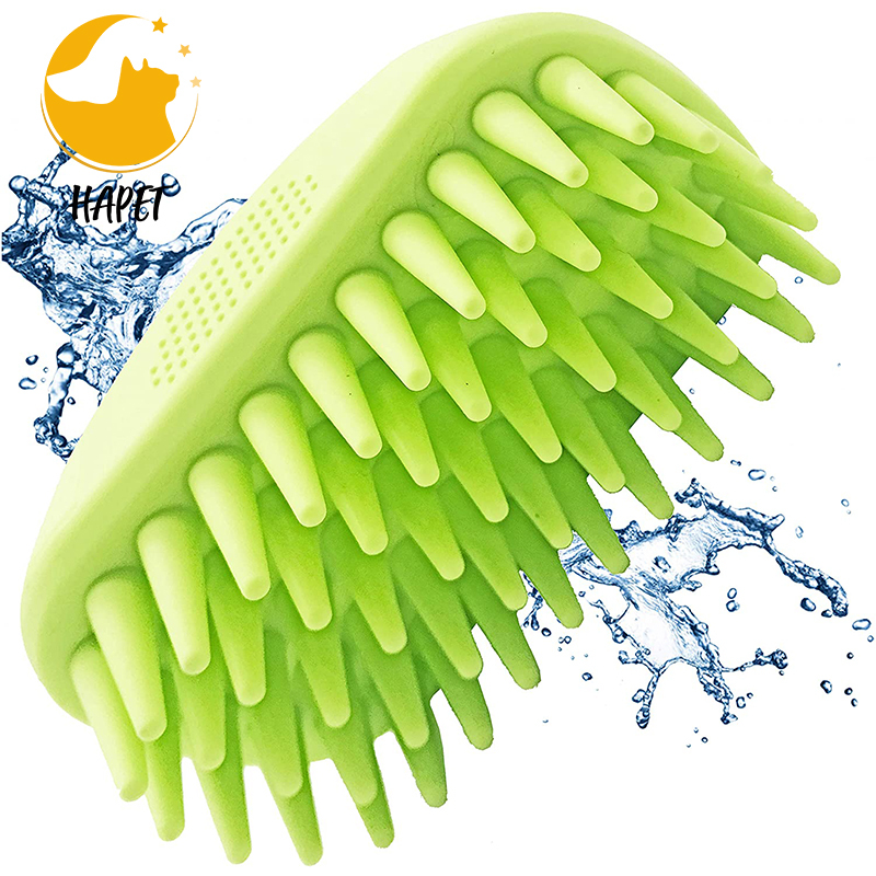 Dog Bath Brush Soft Dog Rubber Shampoo Brush Pet Grooming Brush for Long Short Haired Dogs and Cats
