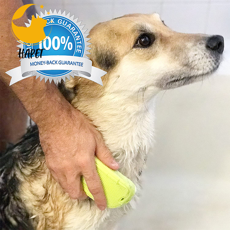 Dog Bath Brush Soft Dog Rubber Shampoo Brush Pet Grooming Brush for Long Short Haired Dogs and Cats