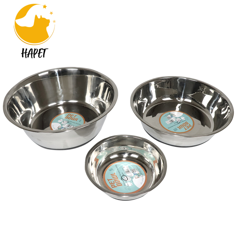 Pets Medium Lightweight Stainless Steel Dog Bowl, 32 OZ Food And Water Dish