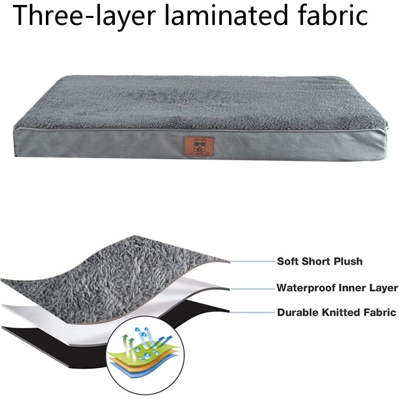 Dog Beds for Medium, Large and Extra Large Dogs Egg-Crate Foam Pet Bed Mat