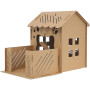 Easy Assembling Detachable Cat Dog Cushion Bed House Cardboard Cave Tent Replaceable Scratching Pet Bed Burrow Hut Pet Condo