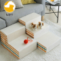 Dog Steps for Large Dog, Lightweight Aluminum Foldable Pet Ladder Ramp with Nonslip Surface for High Beds, Trucks, Cars and SUV