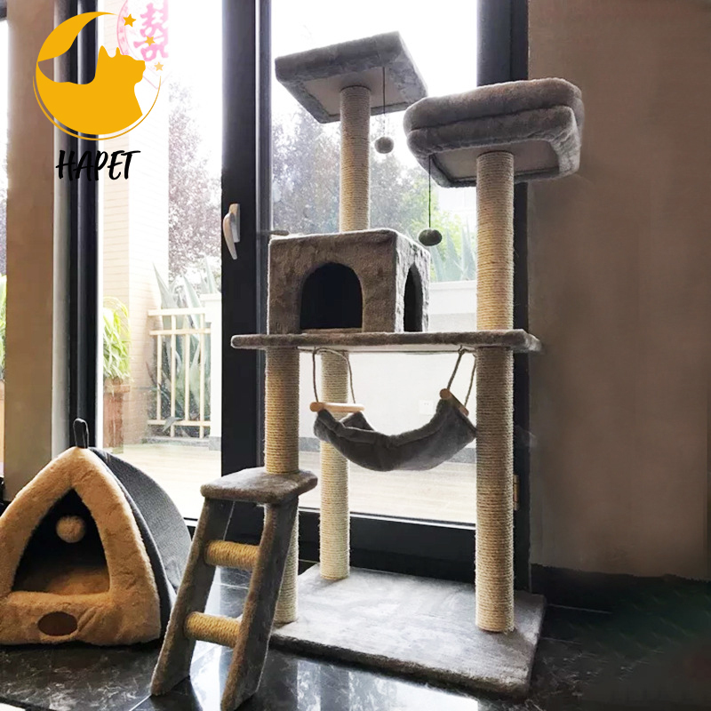 Cat Tree Cat Tower Scratching Posts with Ladder
