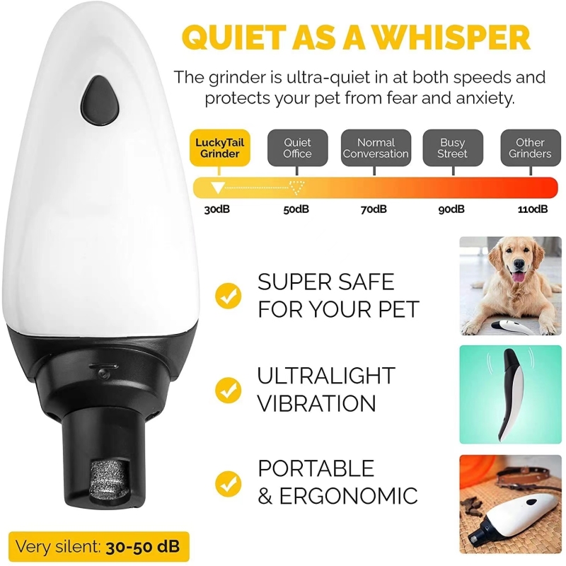 Rechargeable Dog Nail Grinder Trimmer