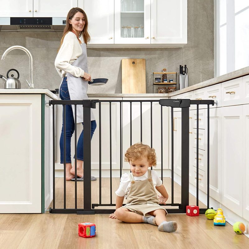 Easy Walk Thru Durability Dog Gate for House Safety Baby Gate Extra Tall and Wide Child Gate