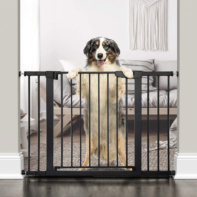Easy Walk Thru Durability Dog Gate for House Safety Baby Gate Extra Tall and Wide Child Gate