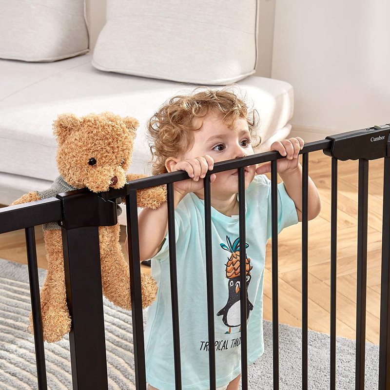 Easy Walk Thru Durability Dog Gate for House Safety Baby Gate Extra Tall and Wide Child Gate