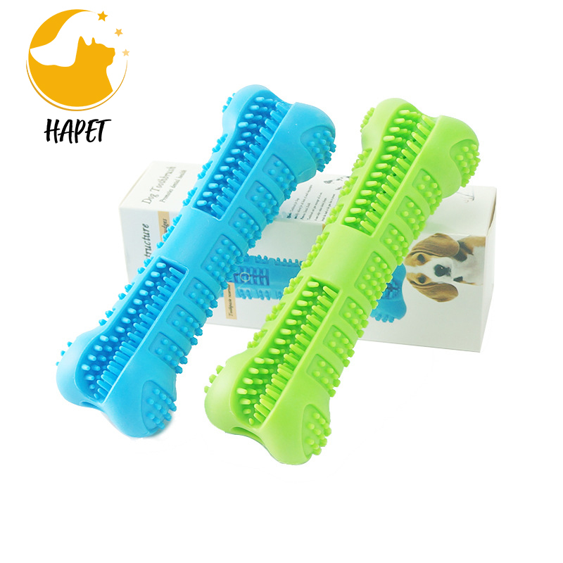 Dog Toys Chew Toothbrush Teeth Cleaning Bone Stick Toy Rubber