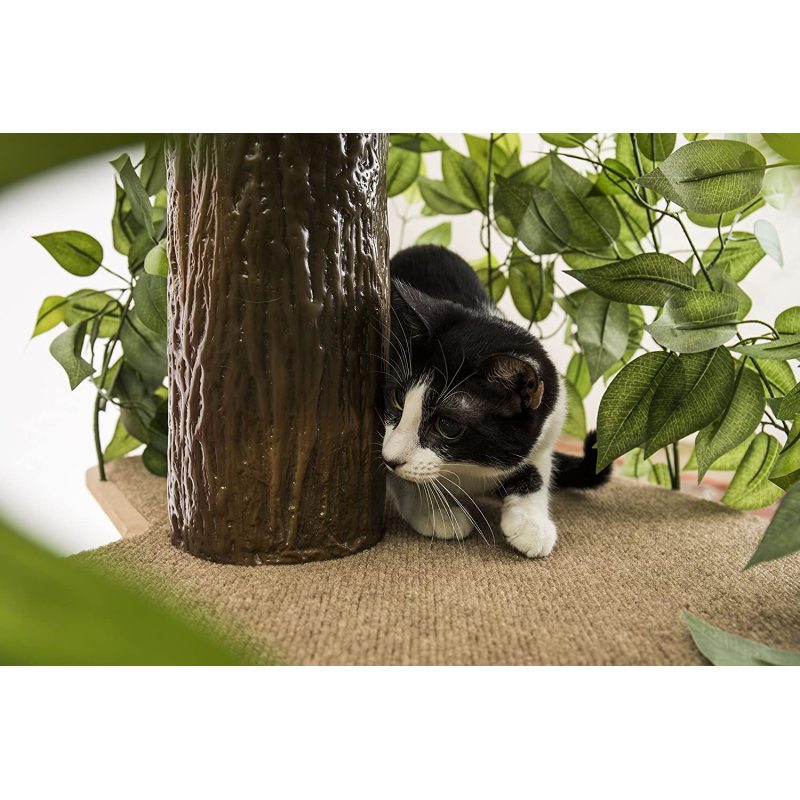 Large Square Cat Condo Cat Tree Activity Tree in Ever Green