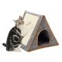 Portable Warm Fold Cat House Condo with Cat Scratching Board fit for Indoor or Outdoor