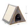 Portable Warm Fold Cat House Condo with Cat Scratching Board fit for Indoor or Outdoor