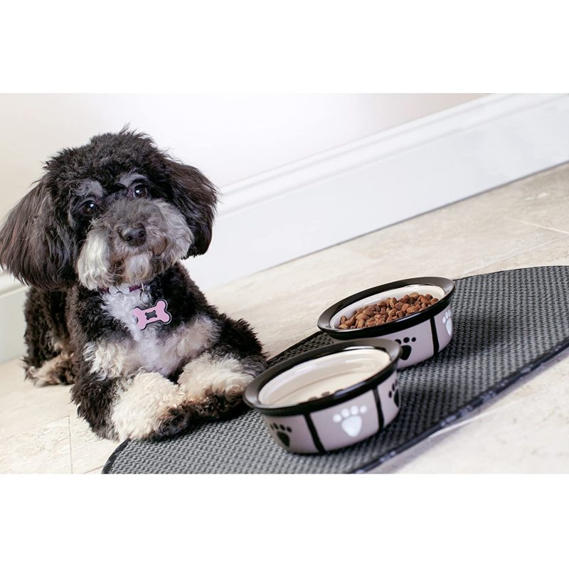 Microfiber Pet Bowl Mat For Pet Use Indoor Living Room