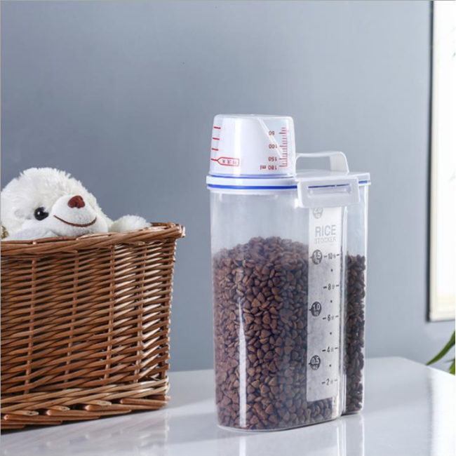 Large Capacity 20kg Plastic Pet Container for dog food storage