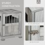 Wooden End Table Pet Kennel Dog Crate with Lockable Door for Small Medium Dog Indoor