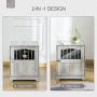 Wooden End Table Pet Kennel Dog Crate with Lockable Door for Small Medium Dog Indoor